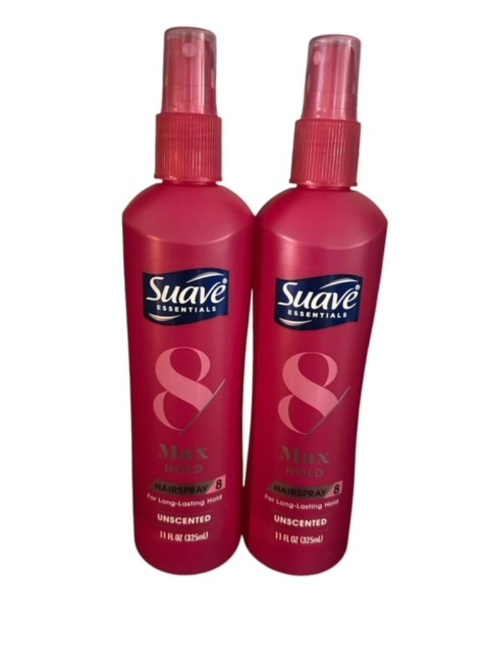 NEW 2 Suave Max Hold Non Aerosel Hairspray Unscented Long Lasting Hold 11 oz